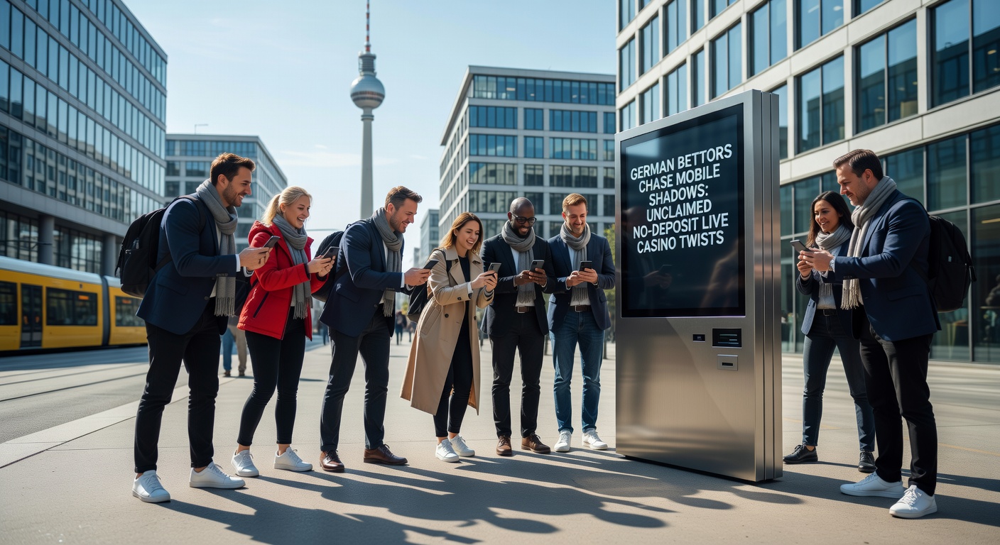 Deutsche Spieler am Smartphone auf der Jagd nach versteckten Casino-Boni in Live-Umgebungen